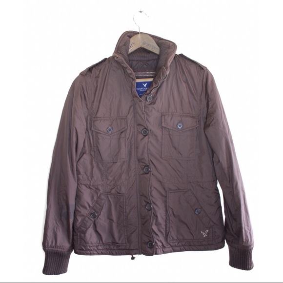 American Eagle Outfitters Jackets & Blazers - American Eagle Brown Military Style Jacket Medium
